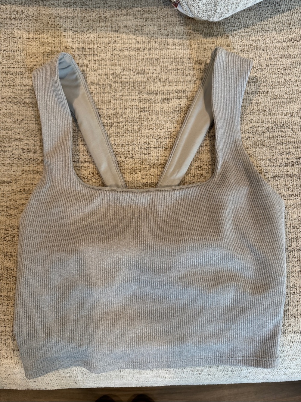 ALO YOGA - airbrush real bra tank - Light Grey